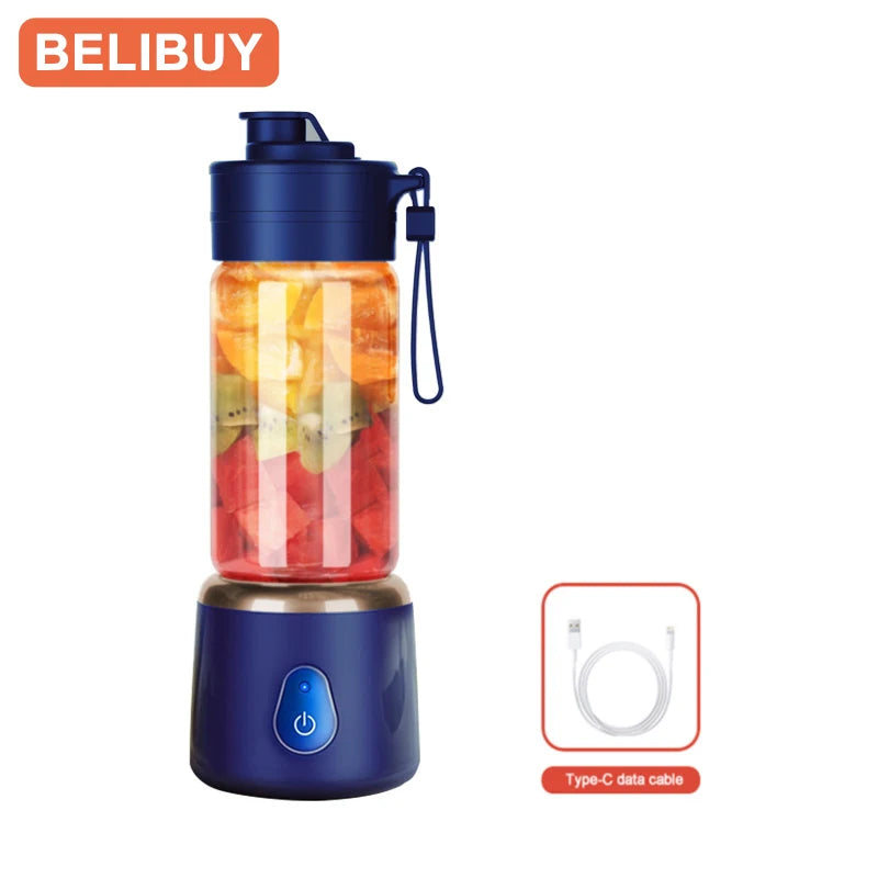 Portable Electric Juicer USB Charging Orange Lemon Fruit Blender Mini Household Juice Squeezer Mixer Citrus Juicer for Travel blue S82718ca6e9bb4bb9afbb985264d4872d9 Amrit Store